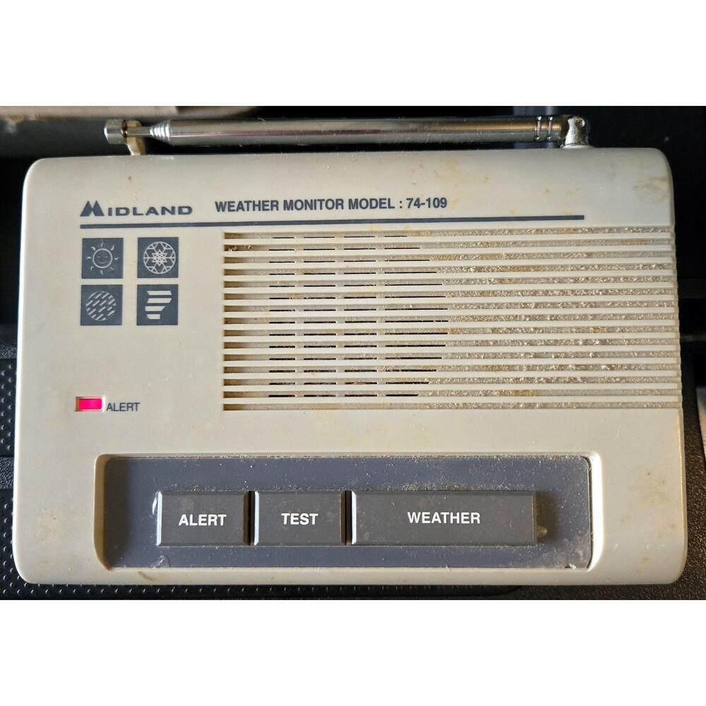 VTG Midland Weather Monitor Radio Model 74-109 Beige Power Cord Tested Working